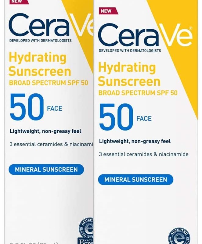 CeraVe Mineral Sunscreen SPF 50, 2pk