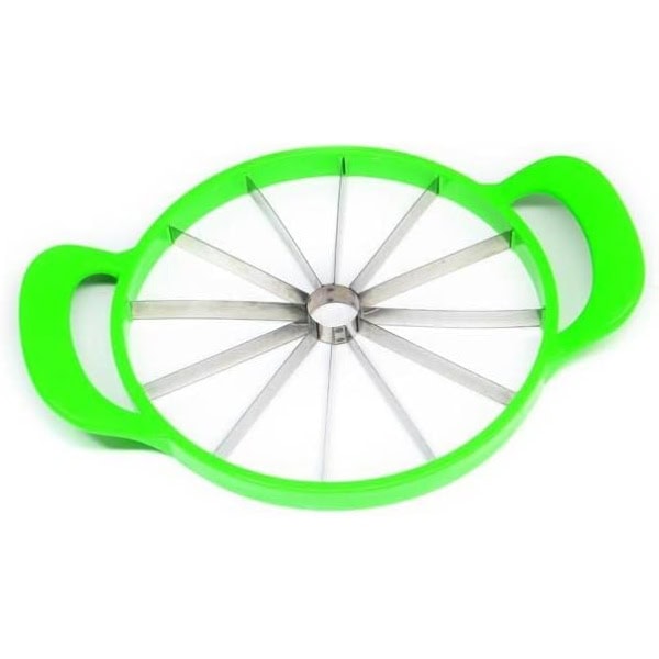 Plastic, Stainless Steel Blade Watermelon Slicer, Fruit Slicer Cutter (Green)