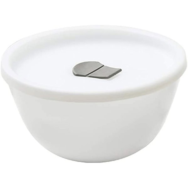 BOROSIL LARAH WHITE OPAL MIXING AND SERVING BOWL WITH PLASTIC LID, 500 ML, 750 ML 1 LITER , WHITE , 12DSPL06 , 3 PC SET