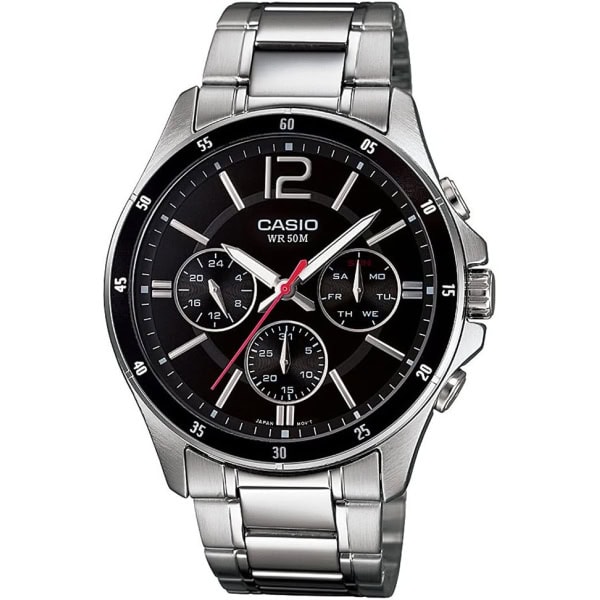 Casio Men's Dial Stainless Steel Band Watch - MTP-1374D-1AVDF