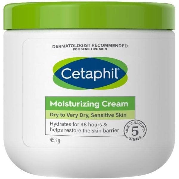 Cetaphil Fragrance Free Moisturizing Cream for Very Dry/Sensitive Skin, 16 Ounce