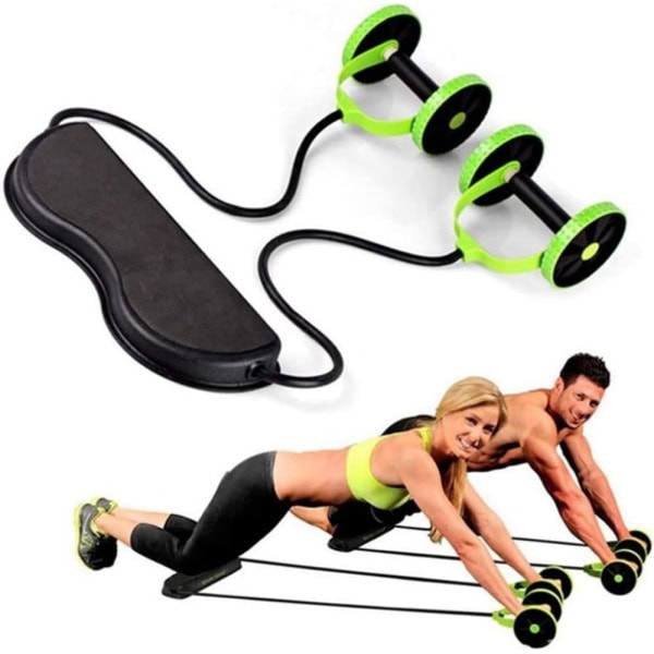 Full Body Power Workout Machine-Resistance Band Home Machine?AB Wheels Roller Stretch Elastic Abdominal Resistance Pull Rope Tool muscle trainer exercise