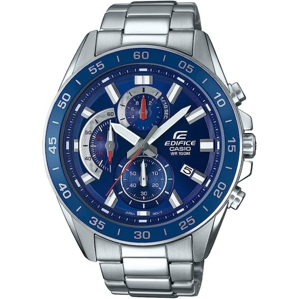 Casio Edifice Men's Blue Dial Stainless Steel Chronograph Watch - Efv-550D-2Av