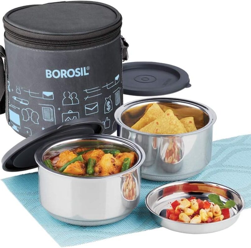 Borosil Insulated Lunch Box, 2x280ml