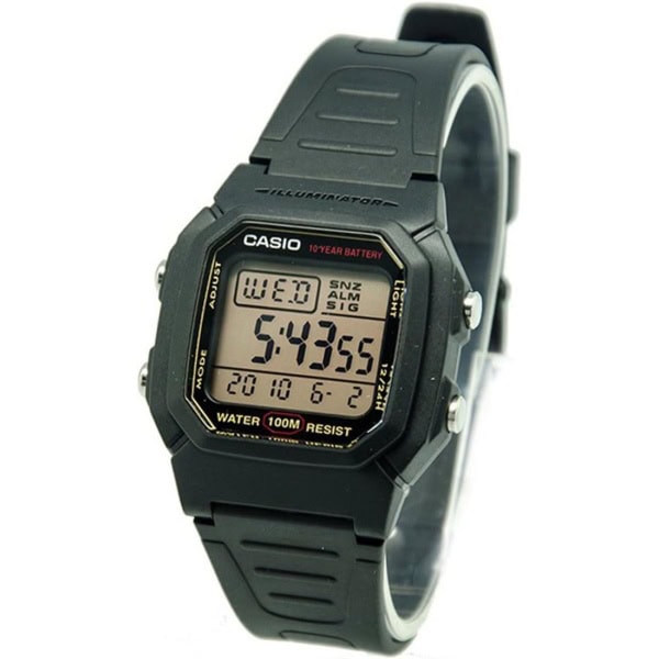 Black Resin Digital Watch for Men - W-800HG-9A