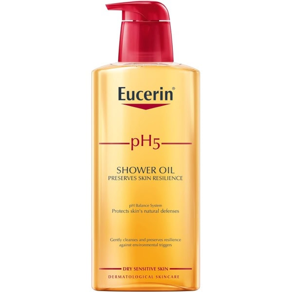 Eucerin pH5 Shower Oil Daily Body Cleanser with Natural Caring Oil, Intensive Nourishing Effect, for Dry Sensitive Skin & Suitable for Allergy-Prone Skin, 400ml