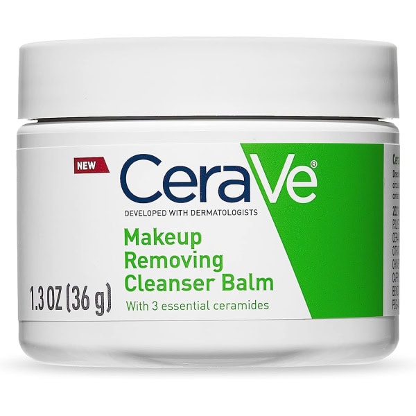 CeraVe Cleansing Balm Hydrating Makeup Remover with Ceramides and Plant based Jojoba Oil for Face Makeup Non Greasy Makeup Remover Balm for Sensitive Skin1.3 Ounces, 1.3 Ounce