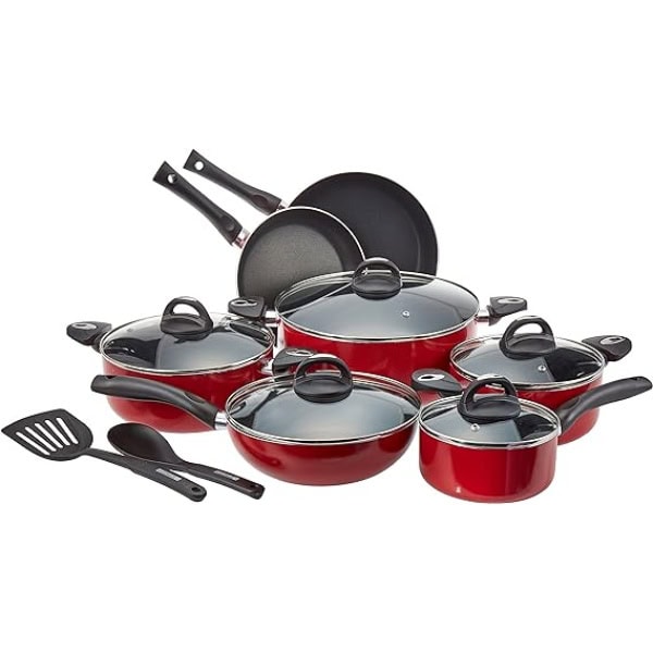 Royalford Cookware Set 16 Pieces Red