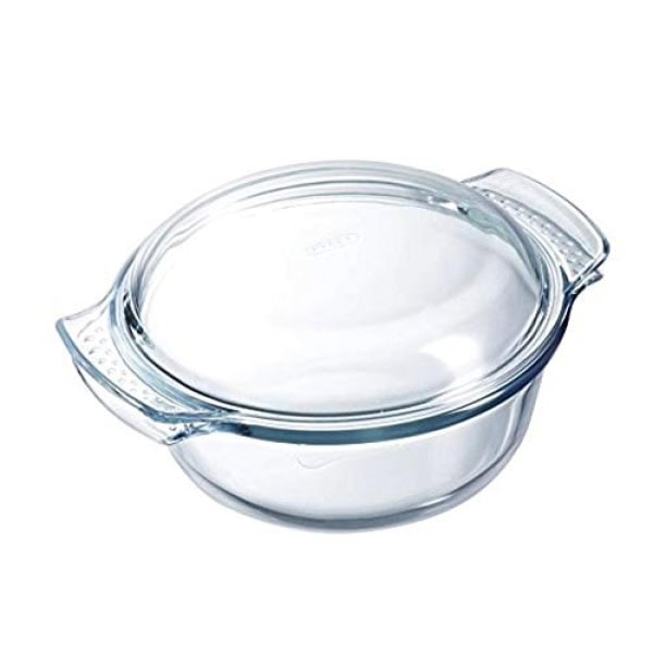 Pyrex Round Casserole, Clear Multicolour