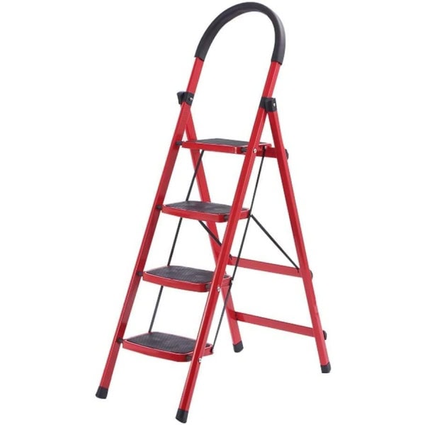 4 Step Ladder Folding Stool, Step Steel Ladder 150kg