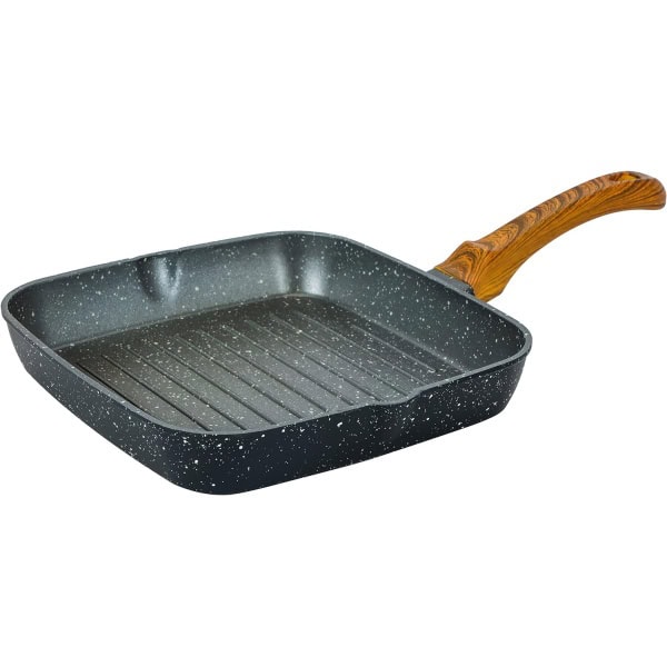 Royalford Square Grill Pan, Granite Coated Die-Cast Aluminium  Fry Pan