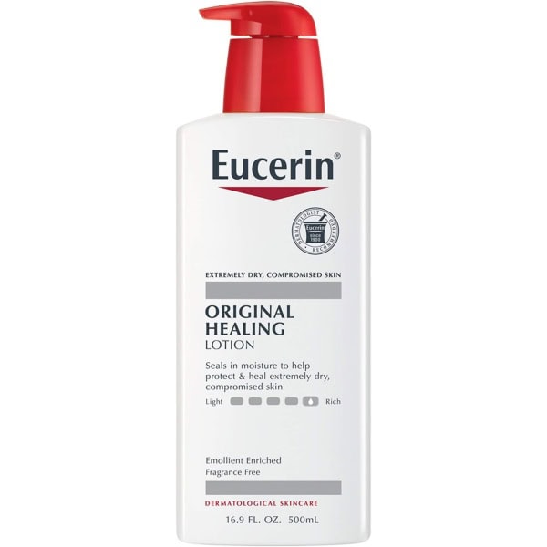 Eucerin Original Healing Rich Body Lotion, Body Lotion for Dry Skin, 16.9 Fl Oz Pump Bottle