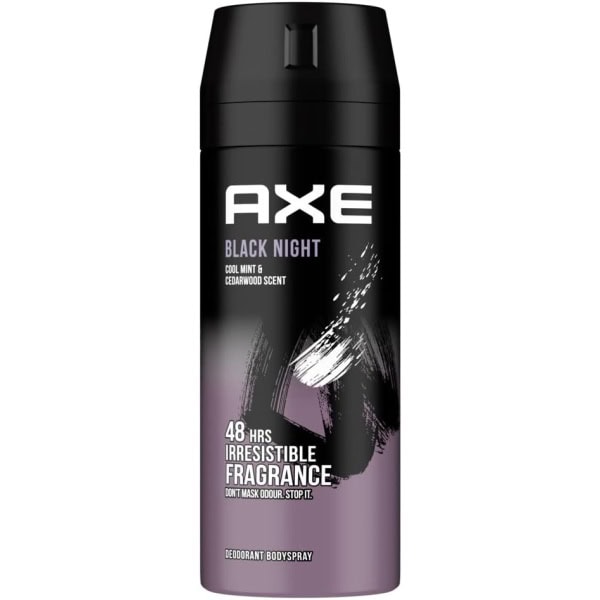 Axe Men Deodorant Body Spray for Long Lasting Odour Protection, Black Night, 48 hours Irresistible Fragrance,150ml