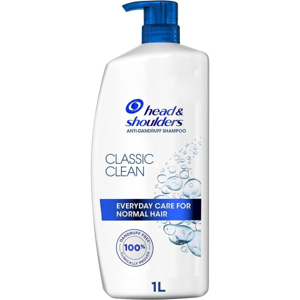 Head & Shoulders Classic Clean, Anti-Dandruff Shampoo for Normal Hair, 1 L