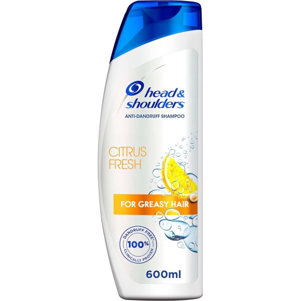 Head & Shoulders Citrus Fresh Anti-Dandruff Shampoo for Greasy Hair, 600 ml