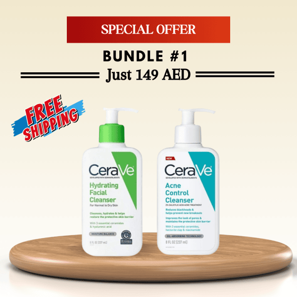 CeraVe Hydrating Cleanser & Acne Control Cleanser