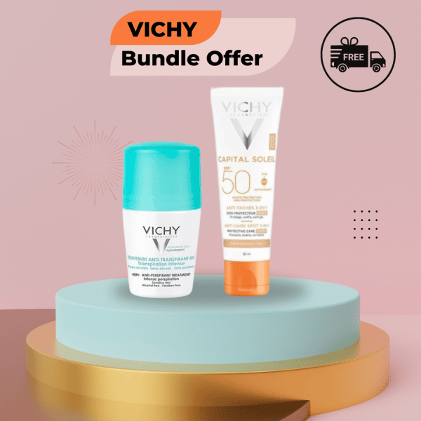 Exclusive Vichy Bundle: 48H Anti-Transpirant & SPF 50 Sun Protection