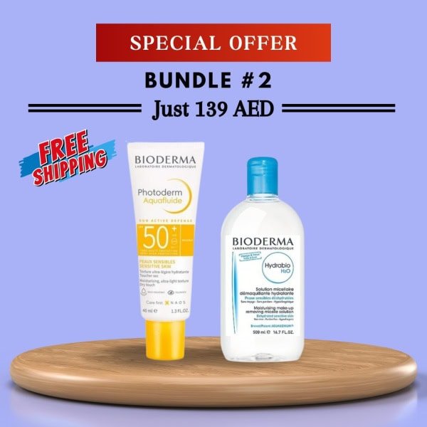 Bioderma Hydrabio H2O Solution Micellaire & Bioderma Photoderm Aquafluide Sun Active Defense SPF 50+