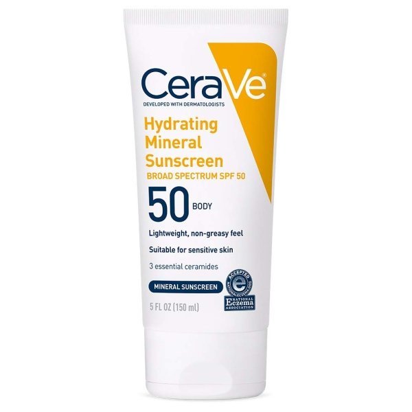 CeraVe 100% Mineral Body Sunscreen SPF 50