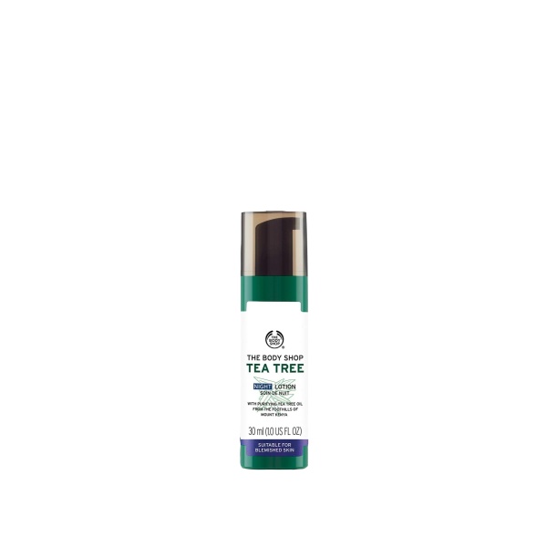 The Body Shop Tea Tree Night Lotion 30 ml - Purifying Hydration for Clearer Skin