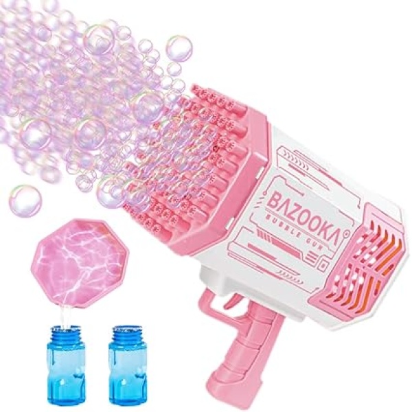 Bubble Gun 69 Holes Bubble Machine for Kids Adults