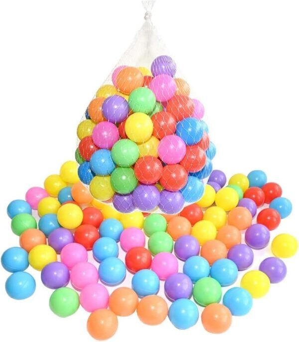 100 Pieces Each Pack of Soft and Colorful Plastic Ocean Balls, Ideal to fill Indoor and Outdoor Playpen, Ball Pits and Playhouse for Babies, Toddlers and Kids (Item Diameter:5.5cm)