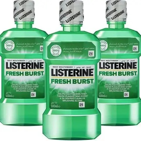 Listerine, Mouthwash, Fresh Burst, 500Ml, 2+1 Pack