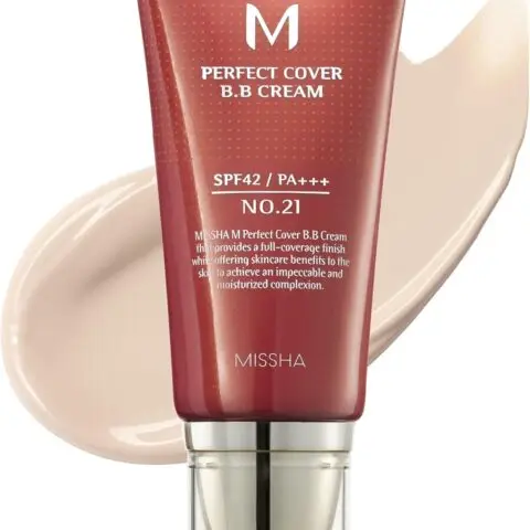 MISSHA M Perfect Cover BB Cream No.21 Light Beige for Bright Skin SPF 42 PA +++ 1.69 Fl Oz - Tinted Moisturizer for face with SPF