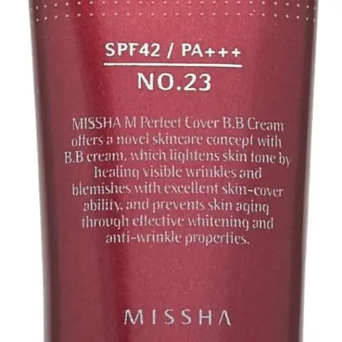 Missha M Perfect Cover BB Cream SPF42/PA+++, No. 23/Natural Beige, 20ml