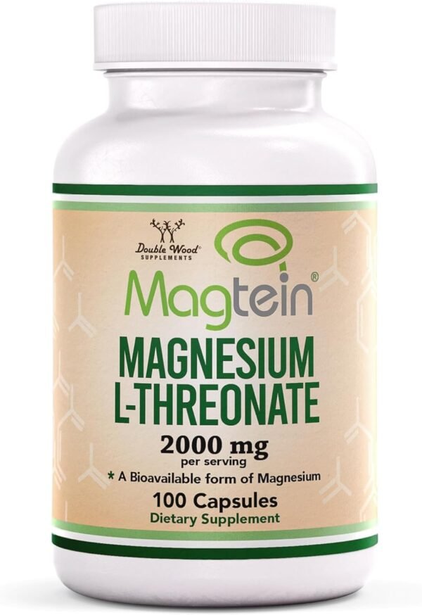 Double Wood Supplements Magnesium L-Threonate (100 X 2000mg Capsules)