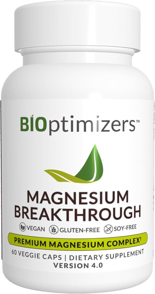 Magnesium Breakthrough Supplement 4.0 - Has 7 Forms of Magnesium Like Bisglycinate, Malate, Citrate, and More - Natural Sleep Aid - Brain Supplement - 60 Capsules