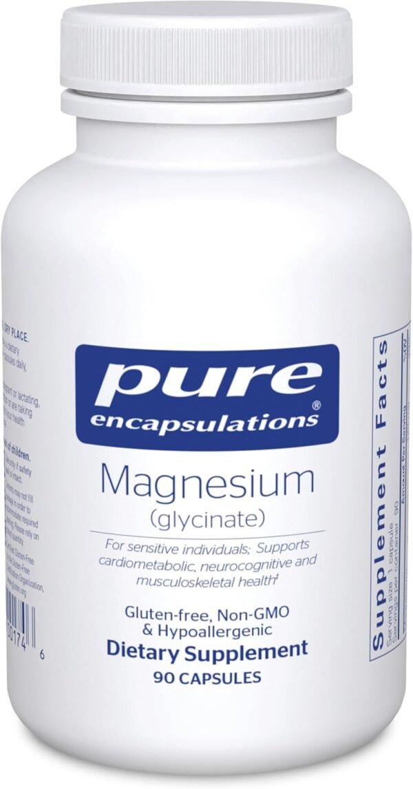 Magnesium (Glycinate) - Supports Enzymatic and Physiological Functions - 90 Capsules