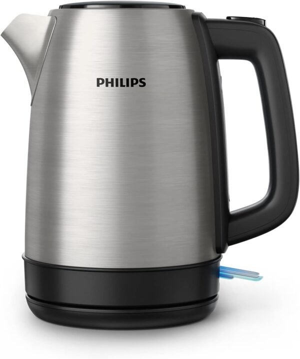 Philips New Daily Metal Kettle 1.7 Liters Capacity, 2200 Watts, Silver/Black, HD9350/92