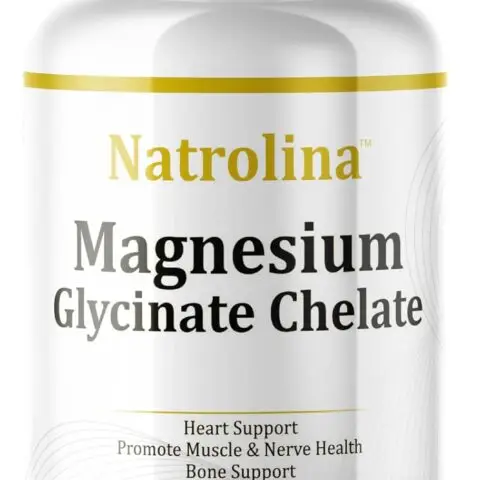 Natrolina Magnesium Glycinate Chelate 200mg 120 Capsules Supports Heart & Bones Promotes Muscle & Nerve Health | Gluten Free, Non-GMO Magnesium Supplement for Anxiety, Muscle Cramp & Stress Relief