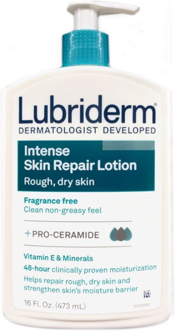Lubriderm Intense Skin Repair Body Lotion, 16-Ounce Pump Bottles by Lubriderm (Pack of 2)