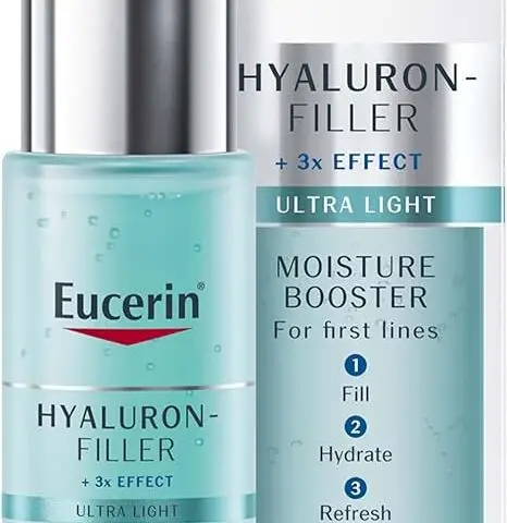Eucerin Hyaluron Filler Anti-Aging Moisture Booster Face Gel Moisturizer with Hyaluronic Acid and Glycerin, Lightweight Formula, Plumps up Fine Lines, Immediate Hydration For All Skin Types, 30ml