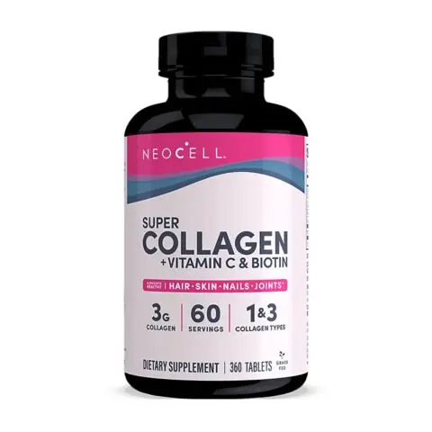 Neocell Super Collagen + Vitamin C + Biotin | 6g Collagen Type 1 & 3 | 5,000mcg Biotin | Supports Healthy Hair, Skin, Nail & Joints | 360 Tablets - 2 Months Supply