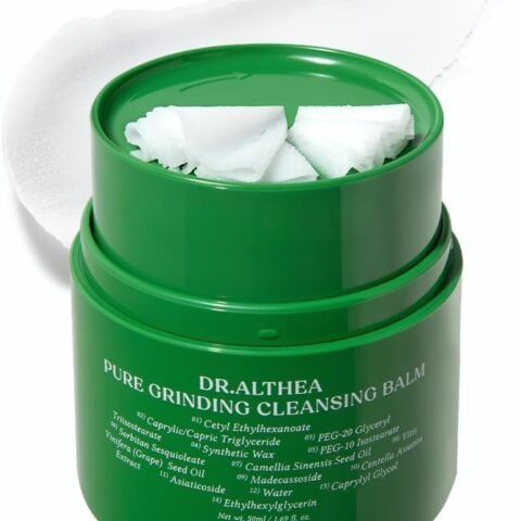 Dr.Althea Pure Grinding Cleansing Balm | Hygenic One-Step Makeup Remover with Madecassoside | Non-Greasy Sorbet Texture | Gentle, Soothing for All Skin Types | Korean Vegan Skincare | 1.69 Fl Oz