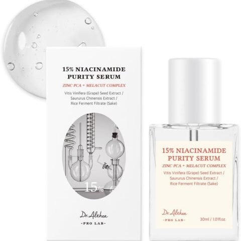 Dr.Althea 15% Niacinamide Purity Serum - 15% Niacinamide included, Overall skintone and texture improvement, Pore care, Serum control with Zinc. Vegan formula, Korean skincare