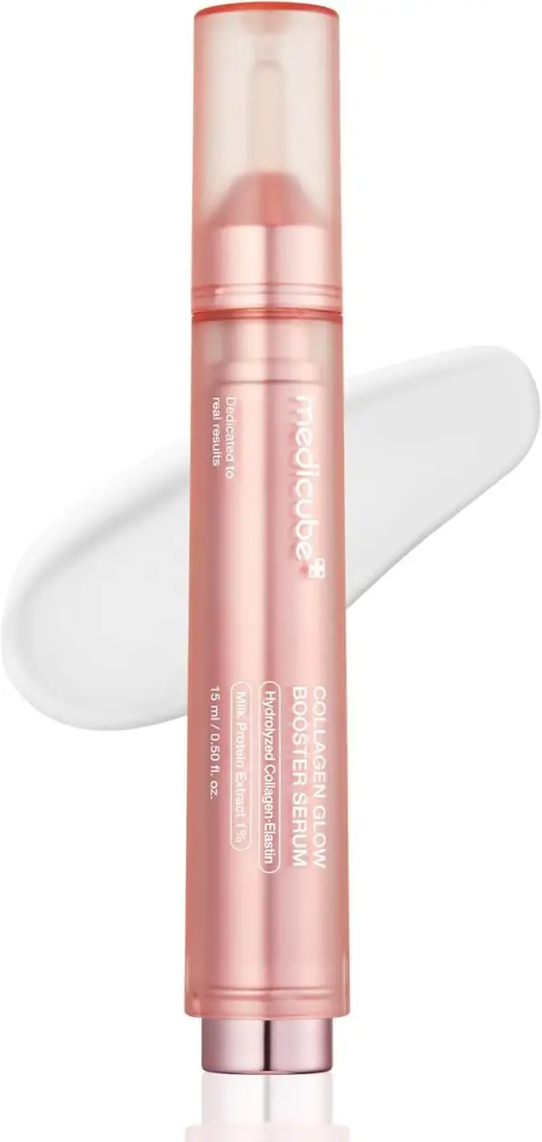 medicube Collagen Glow Booster Milk Serum - Twist & Click - Radiance & Hydration with Niacinamide, Milk Protein Extract, Hydrolyzed Collagen - Illuminates & Firms Skin - Korean Skin Care, 0.50 fl oz
