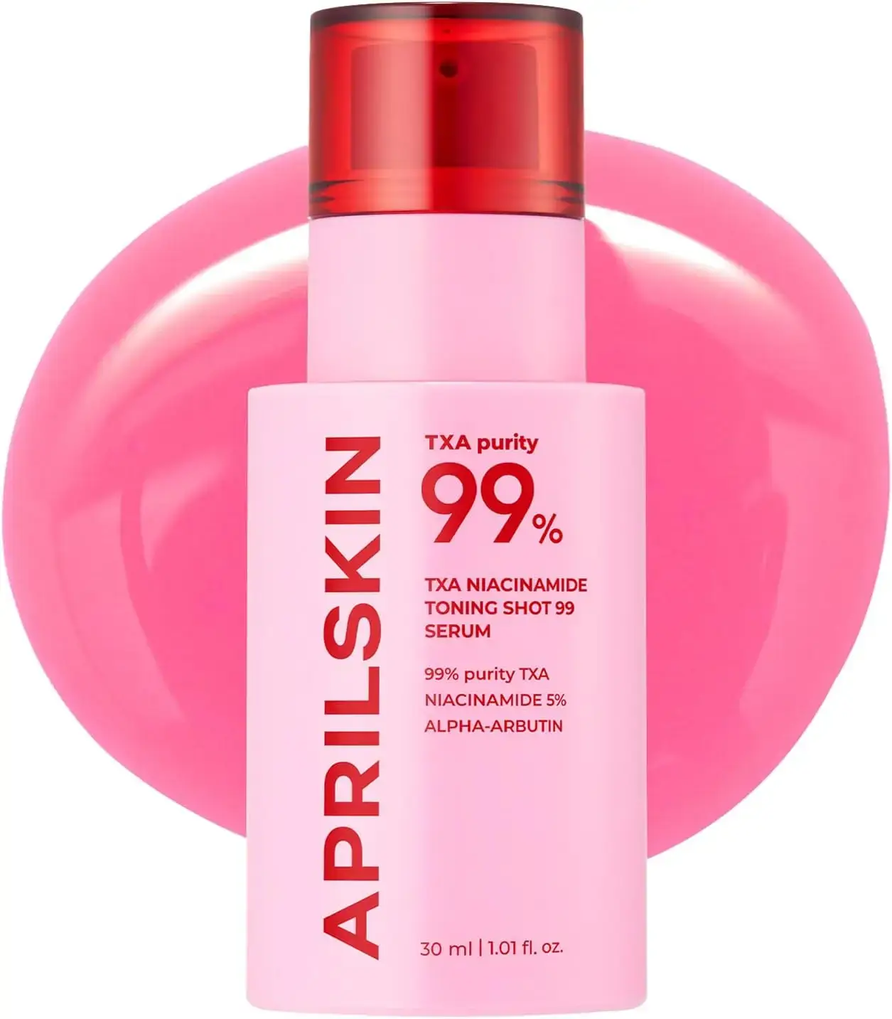APRILSKIN TXA Niacinamide Toning Shot 99 Spicule Facial Serum｜Skin Booster Serum｜99% High-Purity Tranexamic Acid 3% + Niacinamide 5% for Uneven Skin Tone, Pore Care｜Korean Skin Care｜1.01 fl. oz.
