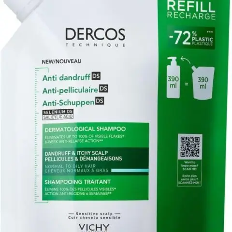 Vichy Anti-Dandruff Greasy Refill Pack 390 ml