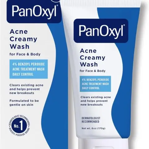 PanOxyl Antimicrobial Acne Creamy Wash, 4% Benzoyl Peroxide, 6 Ounce