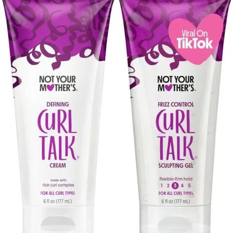 Not Your Mother's Curl Talk Frizz Control Sculpting Gel and Defining Cream (2-Pack) - Formulated with Rice Curl Complex - For All Curly Hair Types (6oz, 2-Pack)