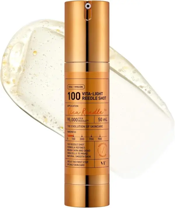 VT COSMETICS Pink Reedle Shot 100, Collagen Microneedling Serum, Firming & Elasticity, 500Da Collaagen Extract, Soft & Glass Skin, Pink Collaagen Serum, Korean Skin Booster 1.69Fl Oz(50ml)