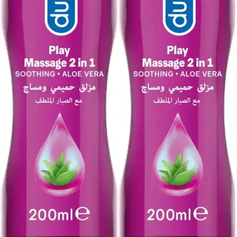 Durex Play Original Massage 2in1 Lube soothing Aloe Vera Gel 200ml (Pack of 2)