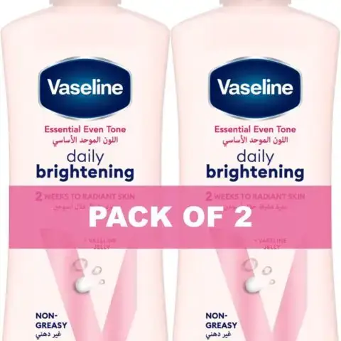 Vaseline Even Tone Body Lotion Daily Brightening, 2 x 400ml