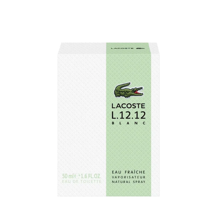 Lacoste L.12.12 Blanc Eau Fraîche Eau de Toilette Perfume For Men Fresh 50ml - Image 3