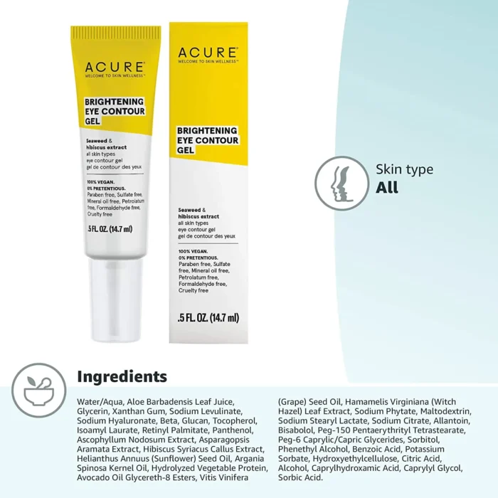 Acure Brightening Eye Contour Gel 0.5 fl. oz - Image 7