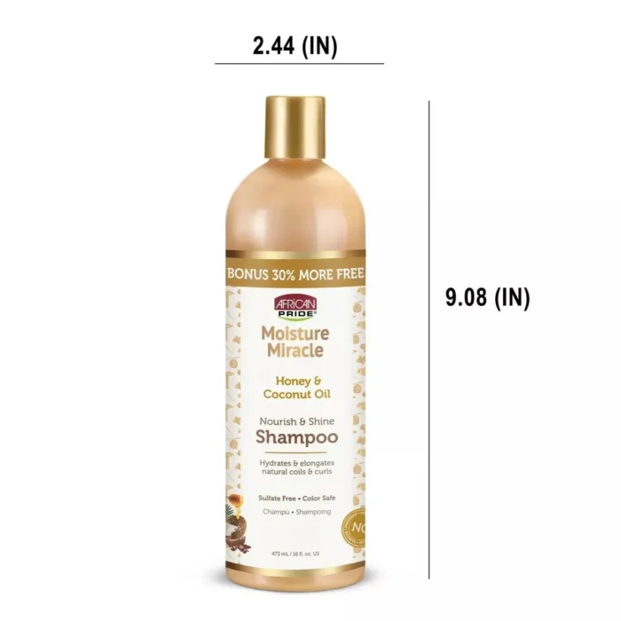 African Pride Honey & Coconut Oil Shampoo - 16 fl oz - Image 7